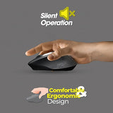 ZEBRONICS AKO Wireless Mouse, 2.4GHz with USB Nano Receiver, High Precision Optical Tracking, 3 Buttons, Silent Clicks, Plug & Play, for PC/Mac/Laptop (Black)