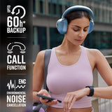 ZEBRONICS DUKE BLUE  Bluetooth Wireless Over Ear Headphone with Mic 60hrs Playback