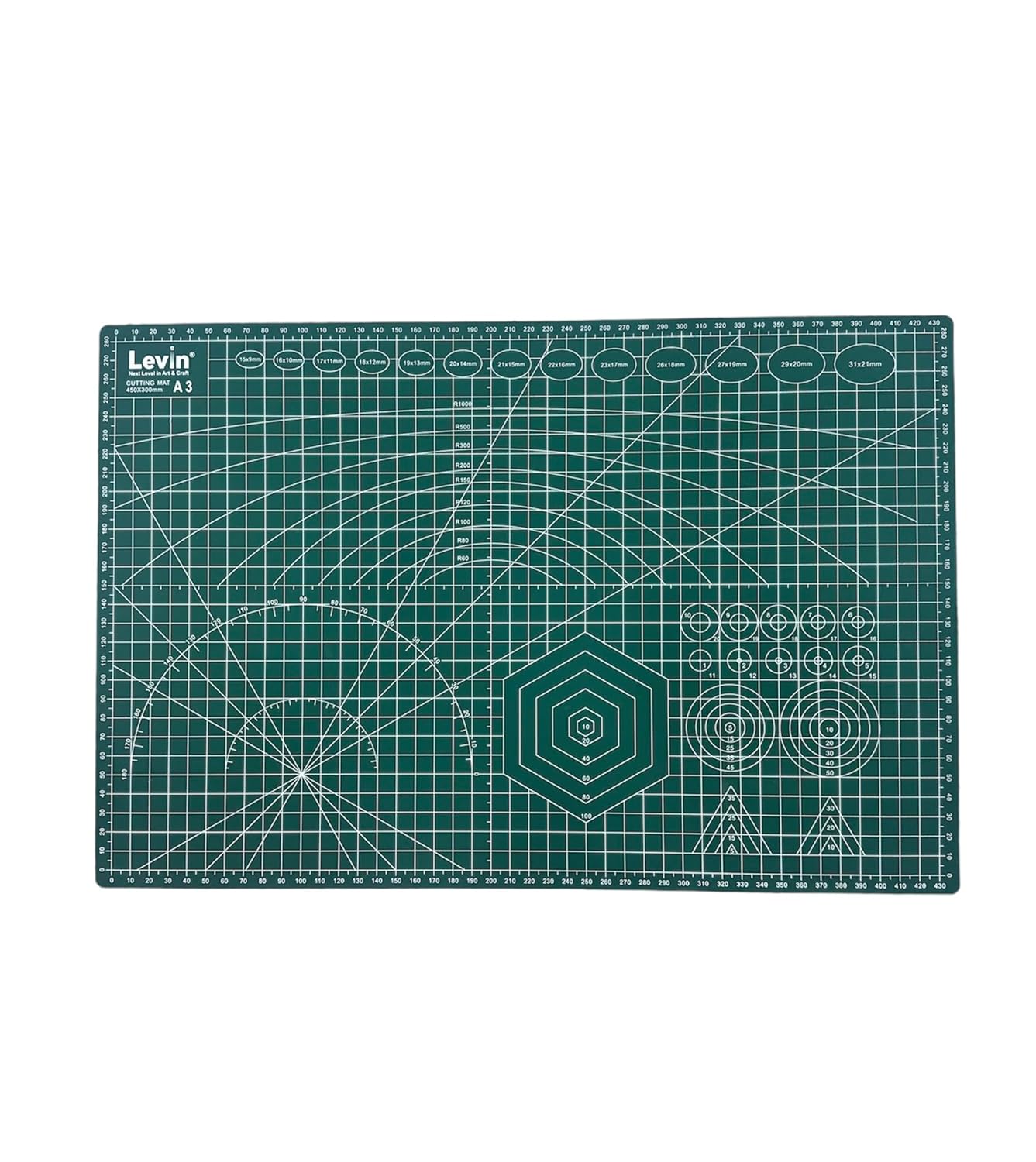 A3 Size Double Sided Flexible Cutting Mat with Marked Pattern and Grids (450X300mm)