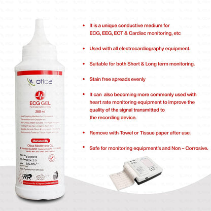 OTICA Ultrasound Gel for USG ECG EEG Sonography & Physio 250ml
