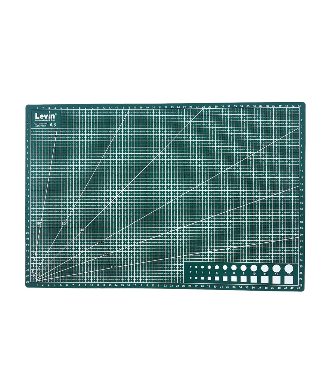 A3 Size Double Sided Flexible Cutting Mat with Marked Pattern and Grids (450X300mm)