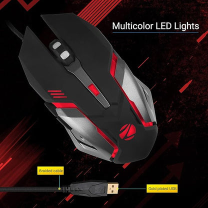ZEB-TRANSFORMER-M2 Wired Ambidextrous Optical Gaming Mouse  (USB 3.0, Black)