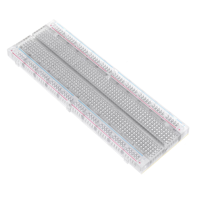 830 Points Solderless Prototype Breadboard - Transparent