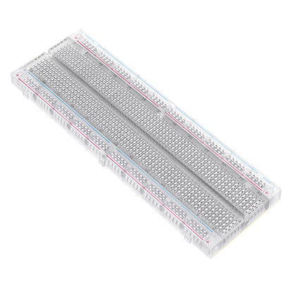 830 Points Solderless Prototype Breadboard - Transparent