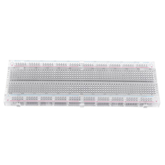 830 Points Solderless Prototype Breadboard - Transparent
