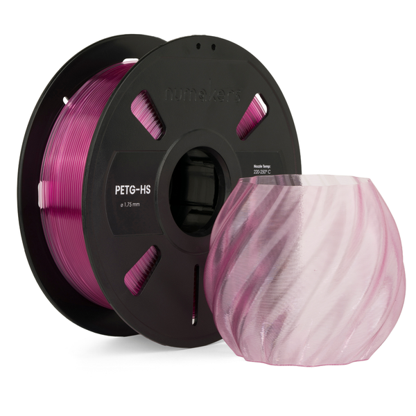 Numakers PETG Translucent Filament – Pink – 1.75 mm / 1 kg