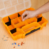 INGCO PBX1211 12 inch Plastic Component Box, Stackable Tool Box Organizer Carrying handle, 10 compartments