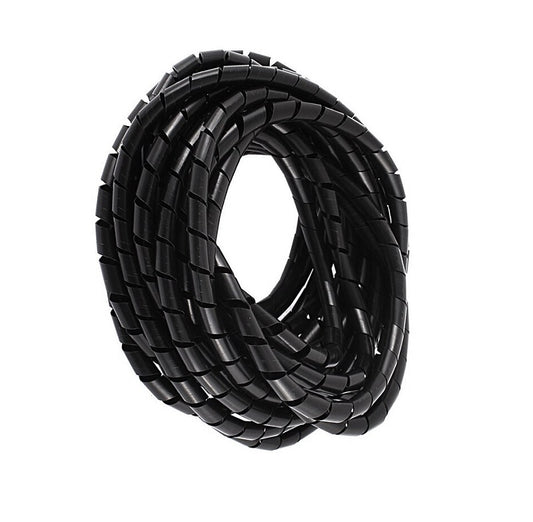 9MM PVC Spiral Wrapping Sleeve Band for Wire Harness - 1 meter (Black)