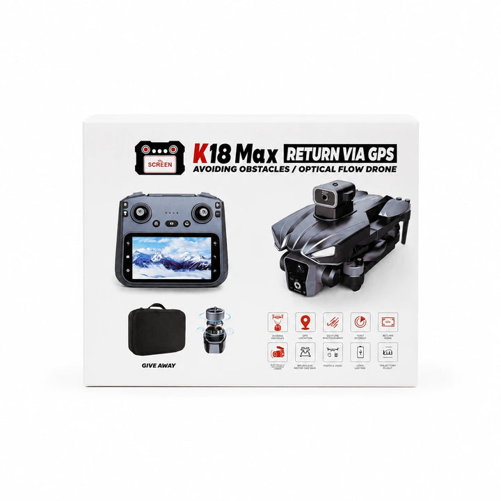 K19 Max GPS Drone with HD Gimbal Camera, Screen Remote, Return Home, Obstacle Avoidance & Airdrop Function
