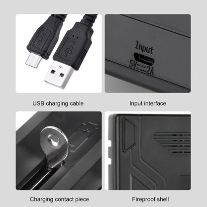 YONII D4 LCD 18650 Battery Charger 4 Slot for 18650 21700 26650 Lithium AA AAA Nimh Battery - black