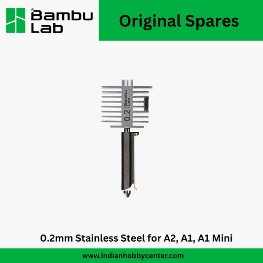 Bambu Lab Hotend with Stainless Steel Nozzle 0.2mm | A1, A1 Mini, A2 (FAH018)