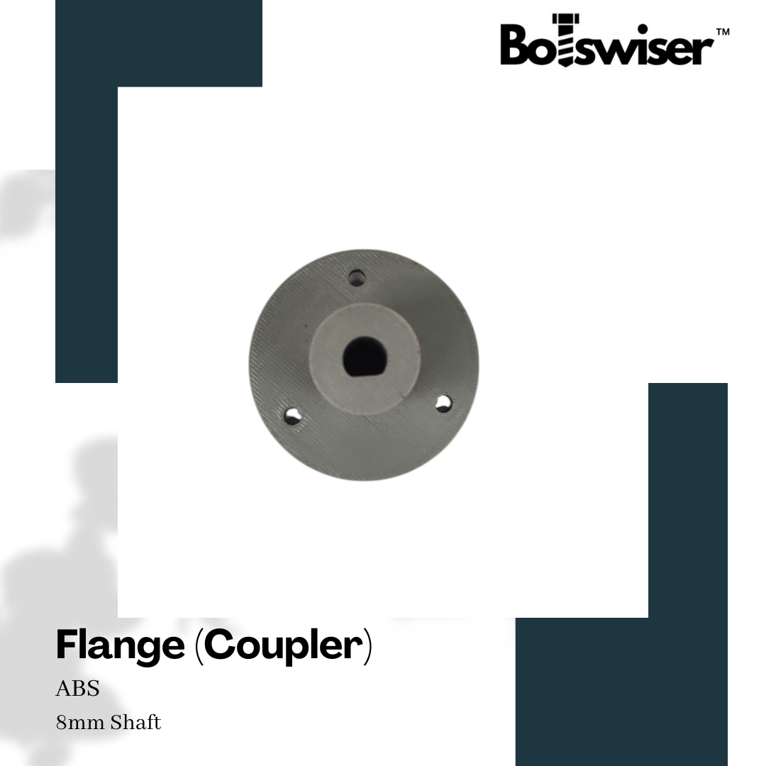 8mm ABS Flanged Coupling for 8mm D Shaft - Shaft Coupler Flange