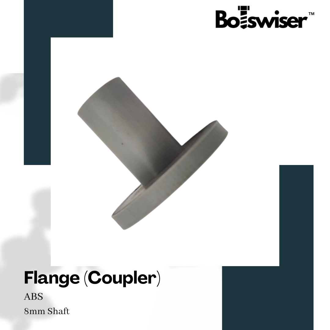 8mm ABS Flanged Coupling for 8mm D Shaft - Shaft Coupler Flange