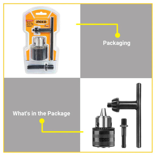 INGCO KC1301.1 Key Chuck with Adaptor 13MM