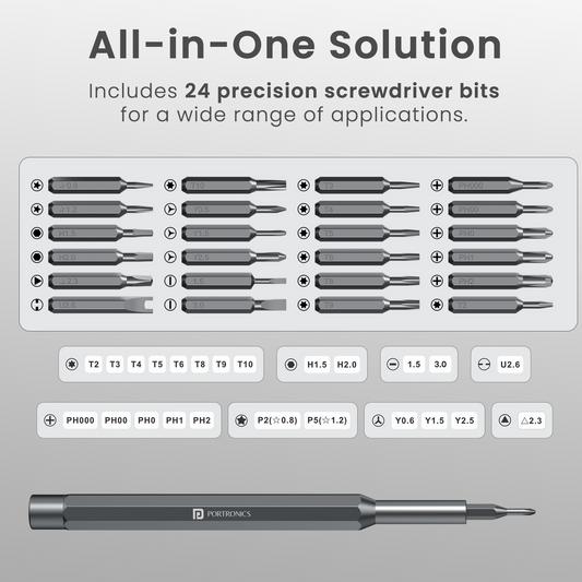 Portronics POR 2975 Bit Box, 24-in-1 Screwdriver Kit