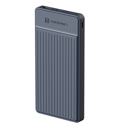 Portronics POR-2252 Luxcell B12 10000mAH Power Bank with Type-C Data Cable (Dark Blue)