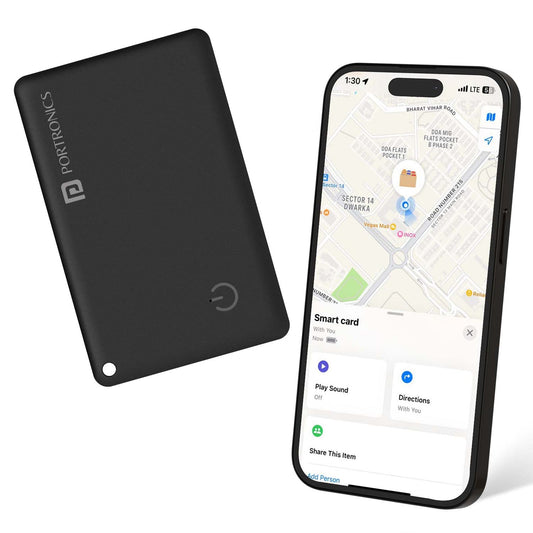 Portronics POR-2803 Card Finder Portable Smart Tracker For iOS (Black)