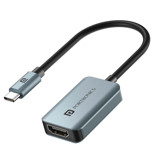 Portronics POR-2039 Mport X Type-C to HDMI Adapter (Grey)