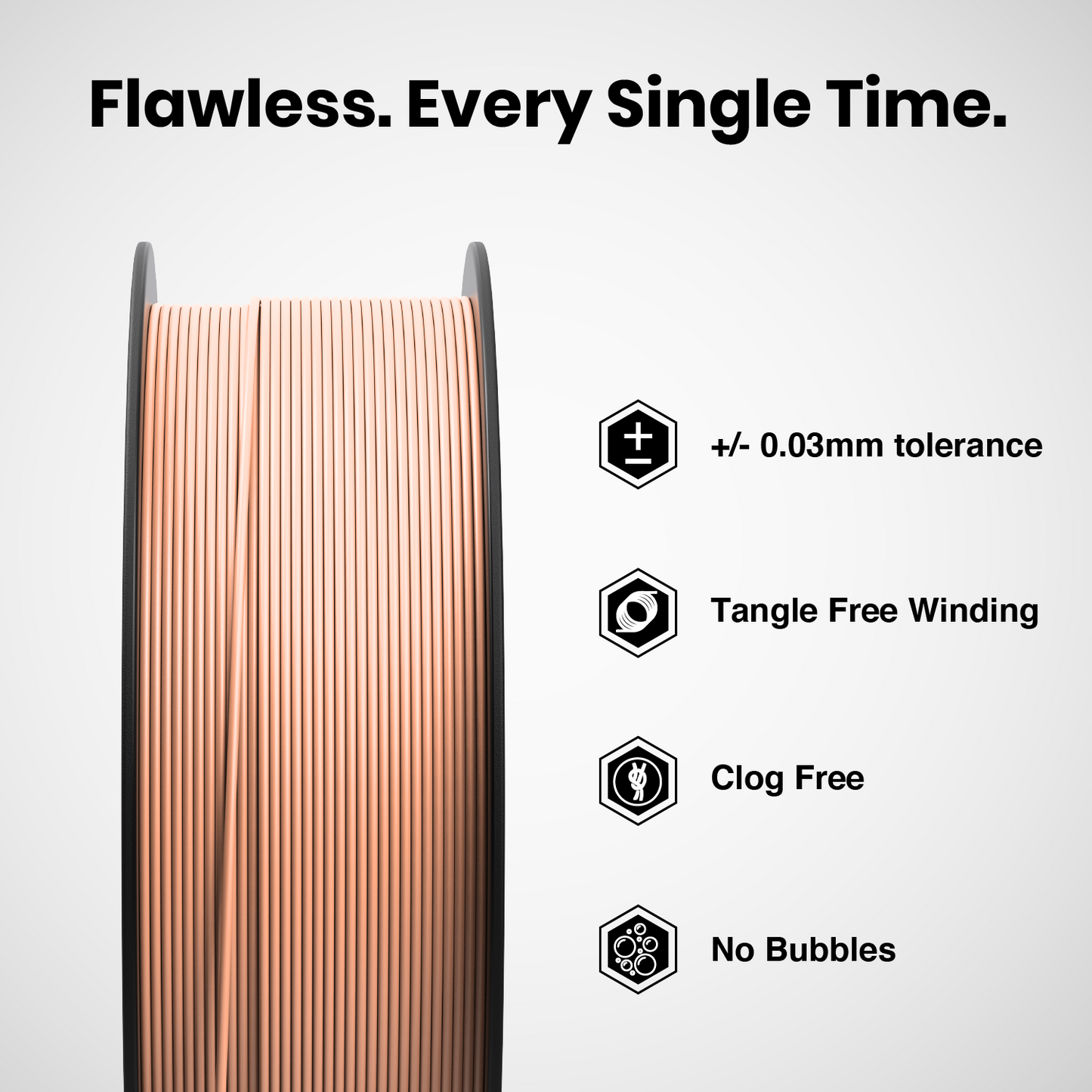 Numakers PLA+ Filament – Apricot Skin – 1.75 mm / 1 kg