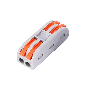 2 Way Quick Connector Terminal 32A 600v, 2 In-2 Out, Lever Wire Connector (KV-212)