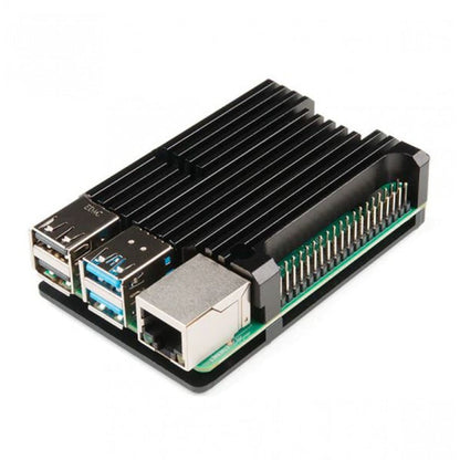 Raspberry Pi 4 Black Aluminum Heat Sink Case