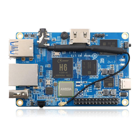 Orange Pi 3 LTS Single Board Computer – Allwinner H6, 2GB RAM, Wi-Fi, Bluetooth, Gigabit LAN