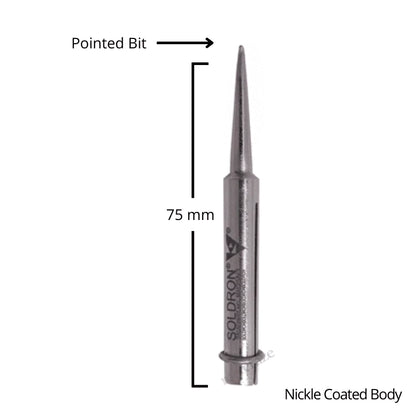 SOLDRON BN25N1  - 25 WATT NICKEL PLATED NEEDLE BIT FOR SOLDRON 25W SOLDERING IRON