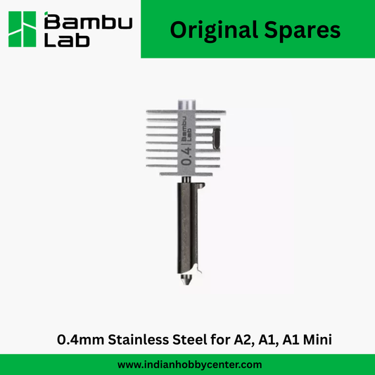 Bambu Lab Hotend with Stainless Steel Nozzle - 0.4 mm for A2, A1, A1 Mini (FAH007)