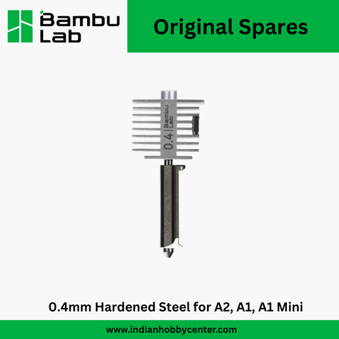 Bambu Lab Hotend with Hardened Steel Nozzle - 0.4 mm for A2, A1, A1 Mini (FAH019)