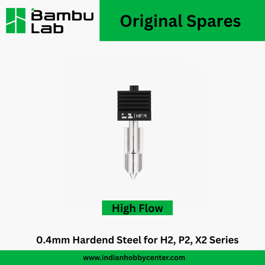 Bambu Lab High Flow Hotend with Hardened Steel Nozzle - 0.4 mm for H2/P2S/X2D (FAH063)