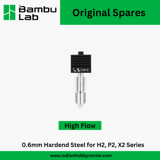 Bambu Lab High Flow Hotend with Hardened Steel Nozzle - 0.6 mm for H2/P2S/X2D (FAH064)
