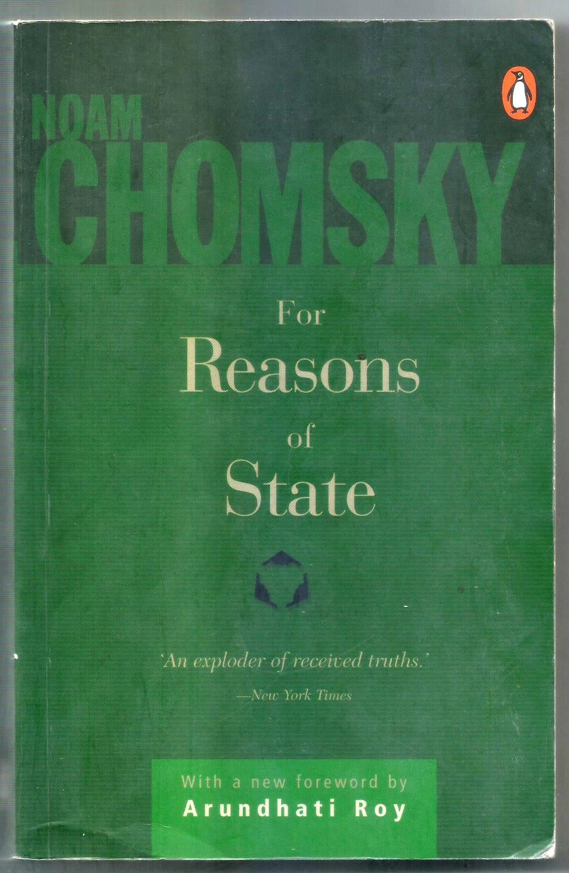 FOR REASONS OF STATE : AN EXPLODER OF RECEIVED TRUTHS BY NOAM CHOMSKY [PAPERBACK] OLD BOOK