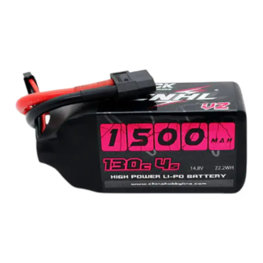 CNHL 1500mAh 14.8V 4S 130C 4S Lipo Battery with XT60 Plug Black Series V2