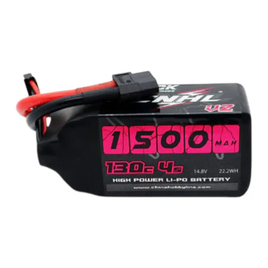 CNHL 1500mAh 14.8V 4S 130C 4S Lipo Battery with XT60 Plug Black Series V2