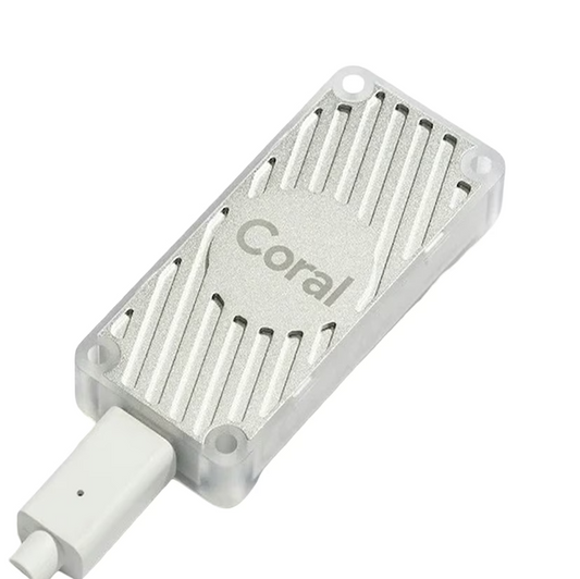 Coral USB Accelerator - Edge TPU ML Coprocessor for Raspberry Pi 4/5, Linux, Windows, Mac | 4 TOPS @ 2W for TensorFlow Lite Models