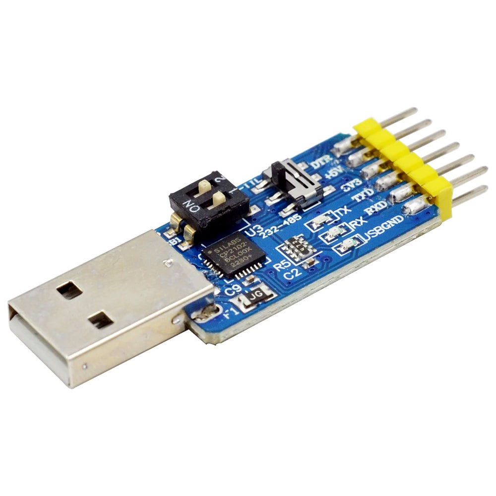 Cp2102 6-in-1 Multi-Function Serial Port Module, USB-TTL 485, 232, Bid ...