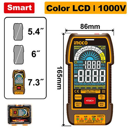 INGCO DM110004 1000V 9999 Count Digital Multimeter
