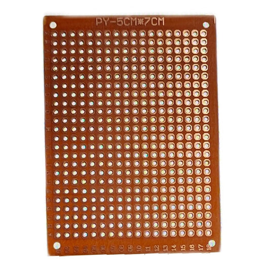 5x7 cm Single Sided Universal Phenolic PCB Prototype Veroboard Dotted PCB (50X70 mm)