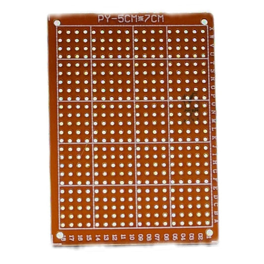 5x7 cm Single Sided Universal Phenolic PCB Prototype Veroboard Dotted PCB (50X70 mm)