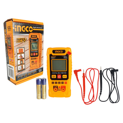 INGCO DM6011 Smart Auto Range Digital Multimeter High Precision Voltage, Current, Resistance Tester | Portable, Durable & Easy-to-Use