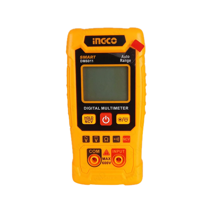 INGCO DM6011 Smart Auto Range Digital Multimeter High Precision Voltage, Current, Resistance Tester | Portable, Durable & Easy-to-Use
