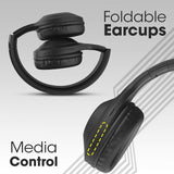 ZEBRONICS Zeb Duke 101 (Black) Wireless Headphone with Mic, Supporting Bluetooth 5.0, AUX Input Wired Mode, mSD Card Slot, Dual Pairing, On Ear & FM,12 hrs Play Back time, Media/Call Controls