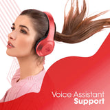ZEBRONICS Zeb Duke 101 (Red) Wireless Headphone with Mic, Supporting Bluetooth 5.0, AUX Input Wired Mode, mSD Card Slot, Dual Pairing, On Ear & FM,12 hrs Play Back time, Media/Call Controls