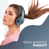 ZEBRONICS Zeb Duke 101 (Blue) Wireless Headphone with Mic, Supporting Bluetooth 5.0, AUX Input Wired Mode, mSD Card Slot, Dual Pairing, On Ear & FM,12 hrs Play Back time, Media/Call Controls