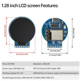 1.28 Inch TFT LCD Display Module Round RGB 240*240 ESP8266 LCD Development Board