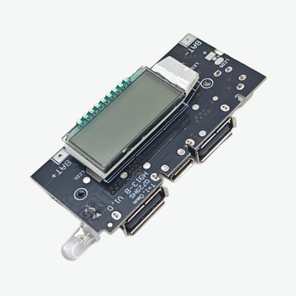 Dual USB 5V 1A 2.1A Power Bank Charging Module Circuit Board with Digital Display