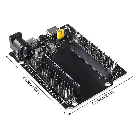 30 Pin ESP32 GPIO Expansion Board with Type-C USB and Micro USB Dual Interface