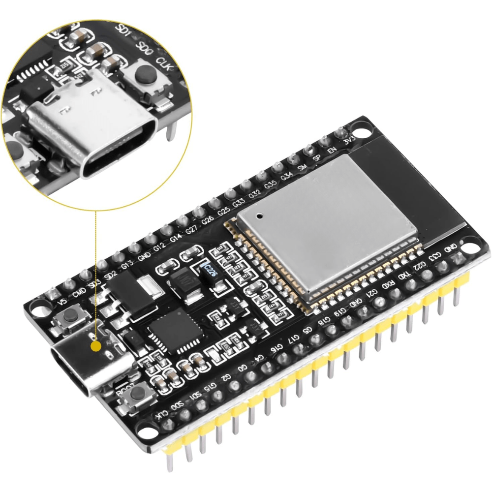 ESP32 38-Pin USB Type-C CP2102 WiFi & Bluetooth Development Board