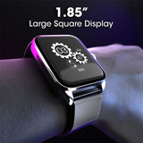 Zebronics ETERNAL Bluetooth Calling Smart watch with 1.85" Large display, IP67 Waterproof, 8 Menu UI, Crown and Calculator (Metallic Black)