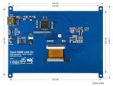 Waveshare 7" Capacitive Touch Screen LCD (C), 1024×600, HDMI, IPS, Low Power
